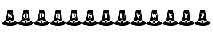 LMS Puritan Party Hats Font UPPERCASE