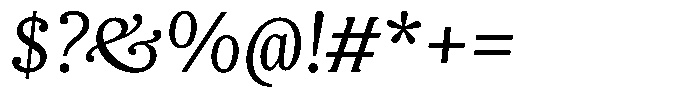 LMT Diacho Italic Font OTHER CHARS
