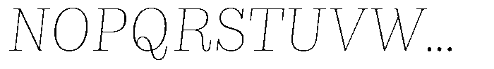 LMT Diacho Thin Italic Font UPPERCASE