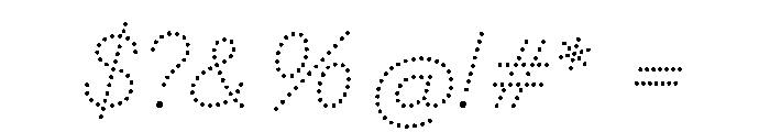 Louvette Pixel Heavy Italic Font OTHER CHARS