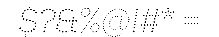 Louvette Pixel Light Italic Font OTHER CHARS