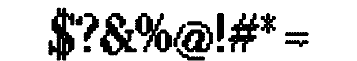 LouvettePixel Bold Font OTHER CHARS