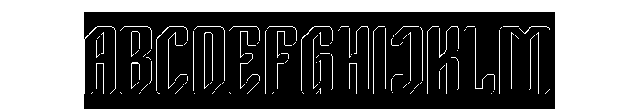LOGIC MACHINE-Hollow-Inverse Font UPPERCASE