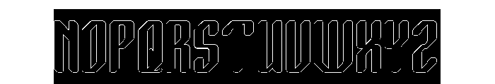 LOGIC MACHINE-Hollow-Inverse Font UPPERCASE