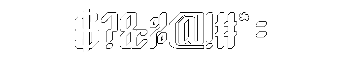 LOGIC MACHINE-Hollow Font OTHER CHARS