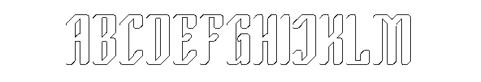 LOGIC MACHINE-Hollow Font UPPERCASE
