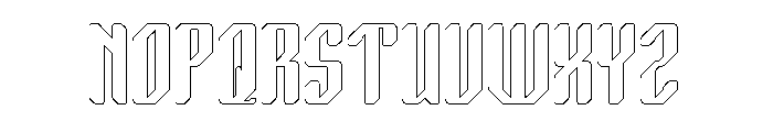 LOGIC MACHINE-Hollow Font UPPERCASE