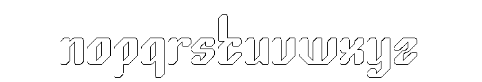 LOGIC MACHINE-Hollow Font LOWERCASE