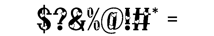 Locely Of Loves Regular Font OTHER CHARS