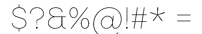 Logotika Thin Font OTHER CHARS