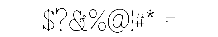 Lonely Moon VP Handdrawn Font OTHER CHARS