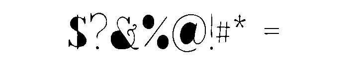 Lonely Moon VP Imagined Font OTHER CHARS