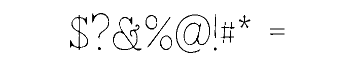 Lonely Moon VP Shadow Font OTHER CHARS