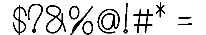 Lonely Person Single Line Font OTHER CHARS