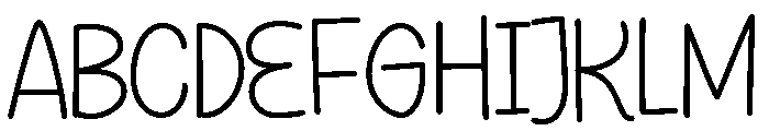 Lonely Person Single Line Font UPPERCASE