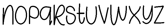 Lonely Person Single Line Font LOWERCASE