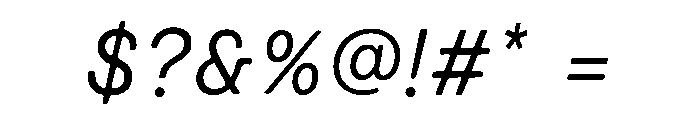 Long Cursive Font OTHER CHARS