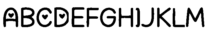 Loopy Hearts Font UPPERCASE