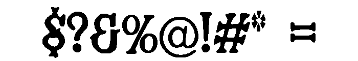 Lost Font OTHER CHARS