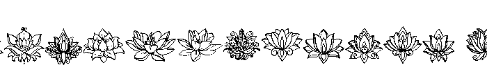 Lotus Line Set Font UPPERCASE
