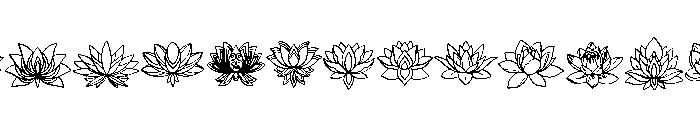 Lotus Line Set Font UPPERCASE