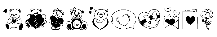 Love Bear Set Font OTHER CHARS