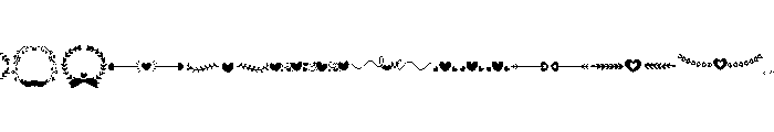 Love Border Font UPPERCASE