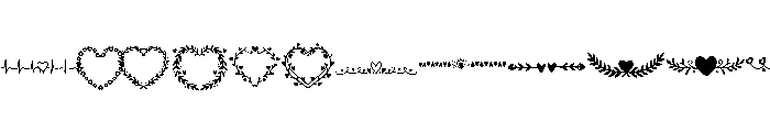 Love Border Font UPPERCASE
