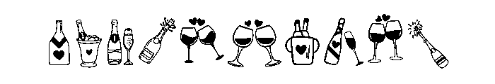 Love Champagne Font OTHER CHARS