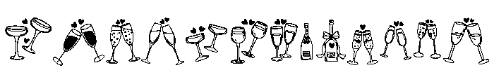 Love Champagne Font UPPERCASE