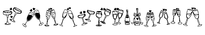 Love Champagne Font LOWERCASE