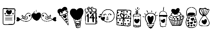 Love Clipart FONT