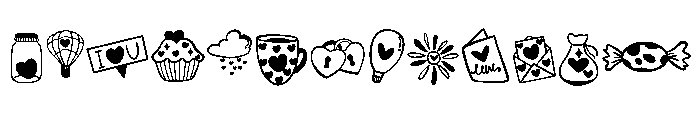 Love Clipart Font LOWERCASE