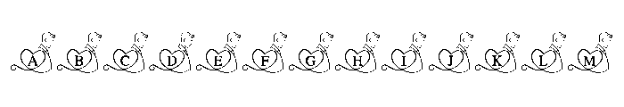 Love Couple Monogram Font UPPERCASE