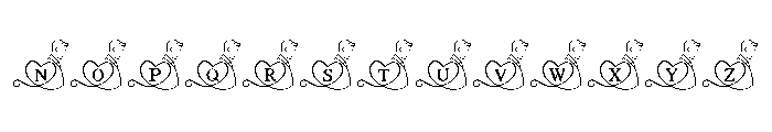 Love Couple Monogram Font UPPERCASE