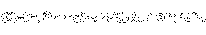 Love  Doodles Font UPPERCASE