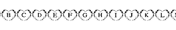 Love Dove Heart Font UPPERCASE