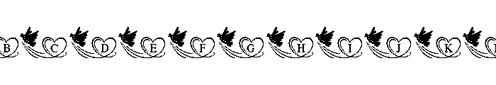 Love Dove Monogram Font UPPERCASE