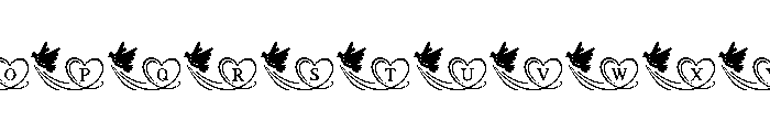 Love Dove Monogram Font UPPERCASE