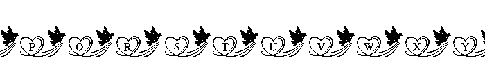 Love Dove Monogram Font LOWERCASE