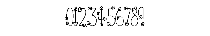 Love Heart Arrows By Sq Regular Font OTHER CHARS