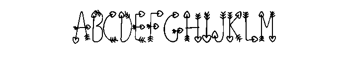 Love Heart Arrows By Sq Regular FONT