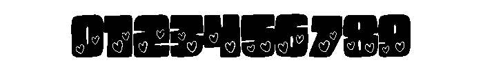 Love Heart Block Font B Regular Font OTHER CHARS