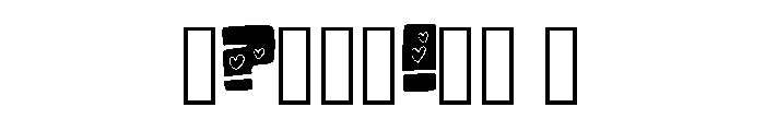 Love Heart Block Font B Regular Font OTHER CHARS
