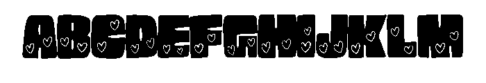 Love Heart Block Font B Regular FONT
