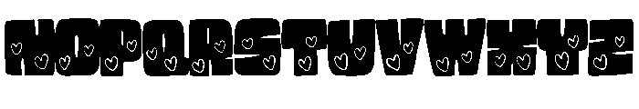 Love Heart Block Font B Regular Font LOWERCASE