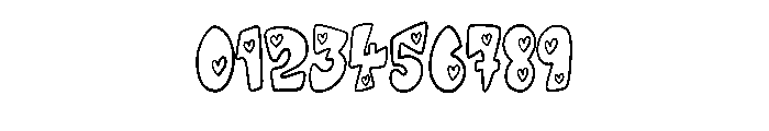 Love Heart Cartoon By S Regular Font OTHER CHARS