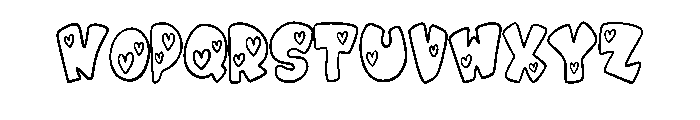 Love Heart Cartoon By S Regular Font UPPERCASE