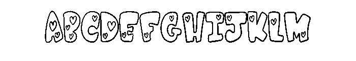 Love Heart Cartoon By S Regular FONT