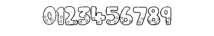 Love Heart Doodle By Sq Regular Font OTHER CHARS